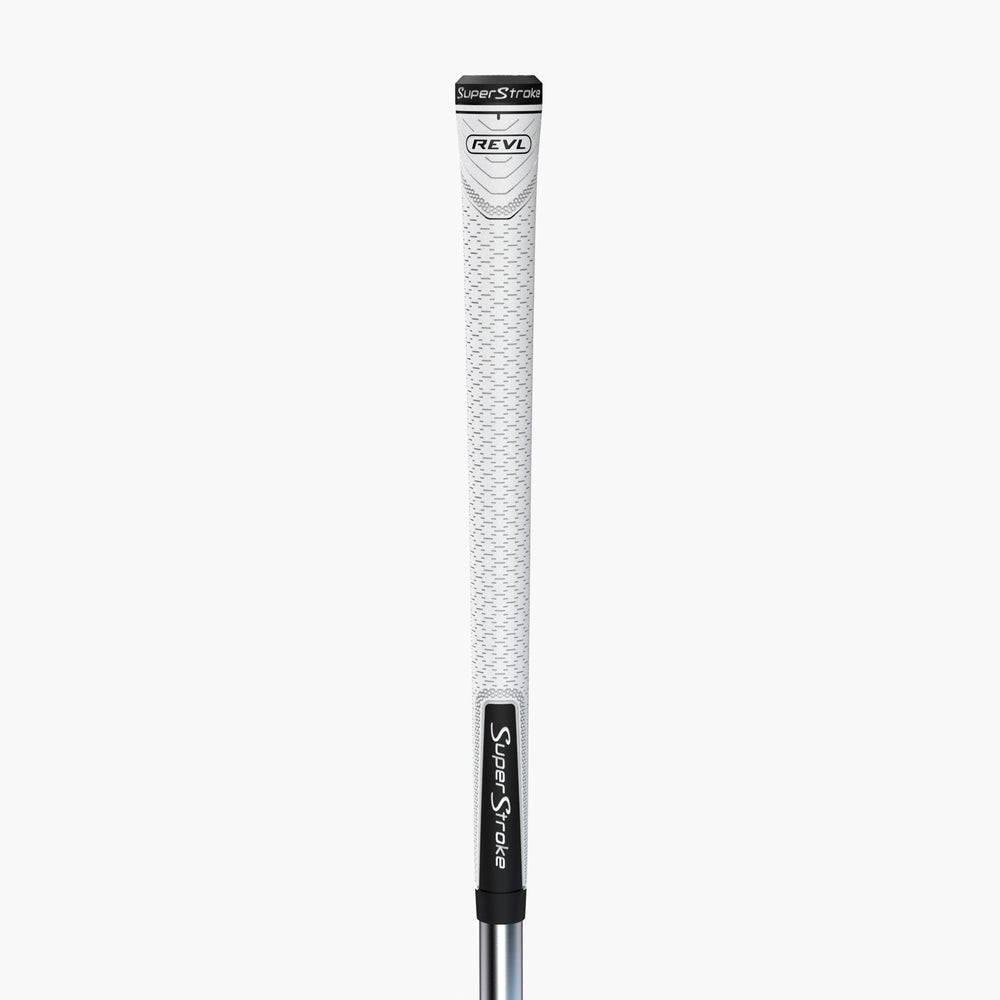 SuperStroke REVL Player Club Grip – All - Weather High Traction Golf Grip - White Standard - Club Rehab
