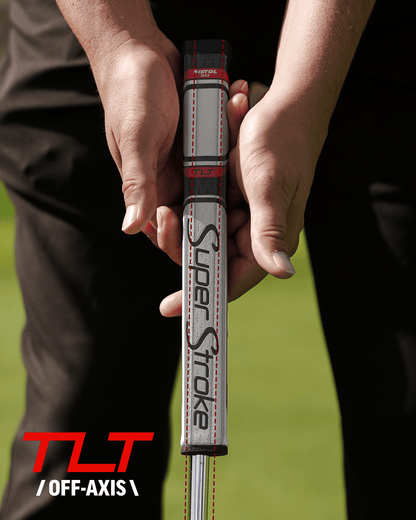 SuperStroke TLT Off - Axis Putter Grip - 2.0XL White/Silver - Club Rehab