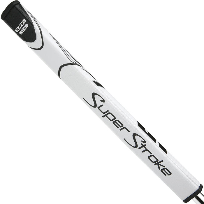 SuperStroke Zenergy XL Flatso 2.0+Plus putter grip, White/Black, marked Flatso 2.0 XL