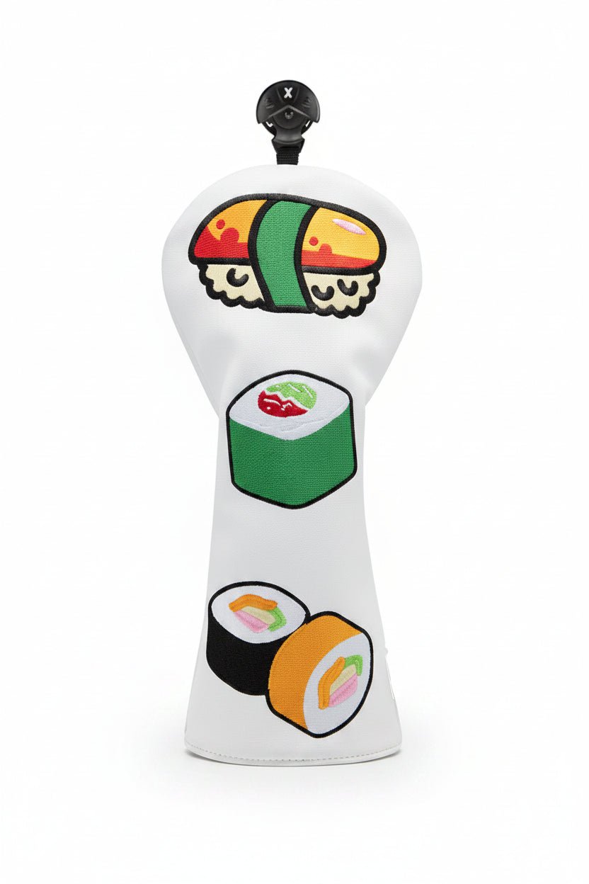 white sushi themeed fairway golf headcover