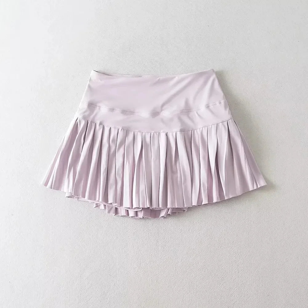 Swing Society High - Waisted Pleated Skort - Blush Birdie L - Club Rehab
