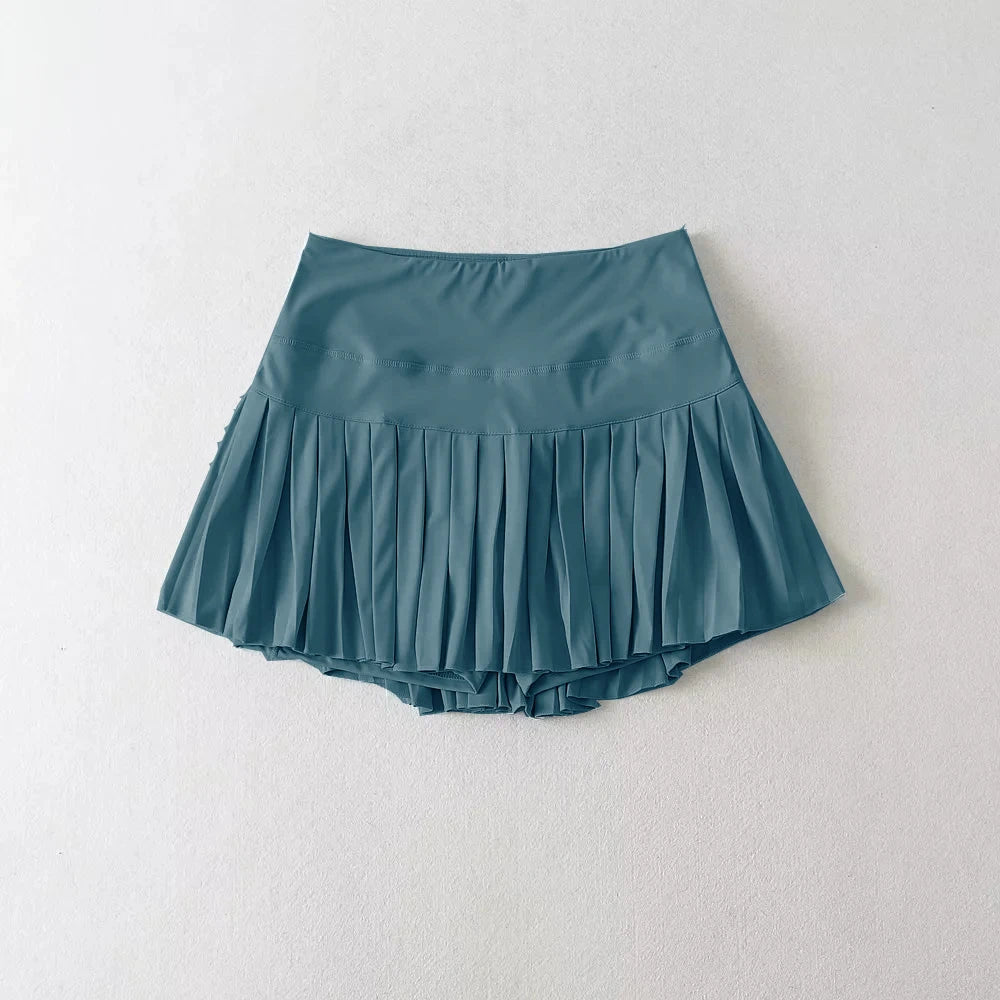 Swing Society High - Waisted Pleated Skort - Greenside Glow S - Club Rehab