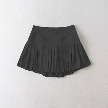 Swing Society High - Waisted Pleated Skort - Eagle Noir L - Club Rehab