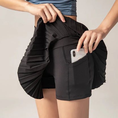 Swing Society High - Waisted Pleated Skort - Fairway Frost S - Club Rehab