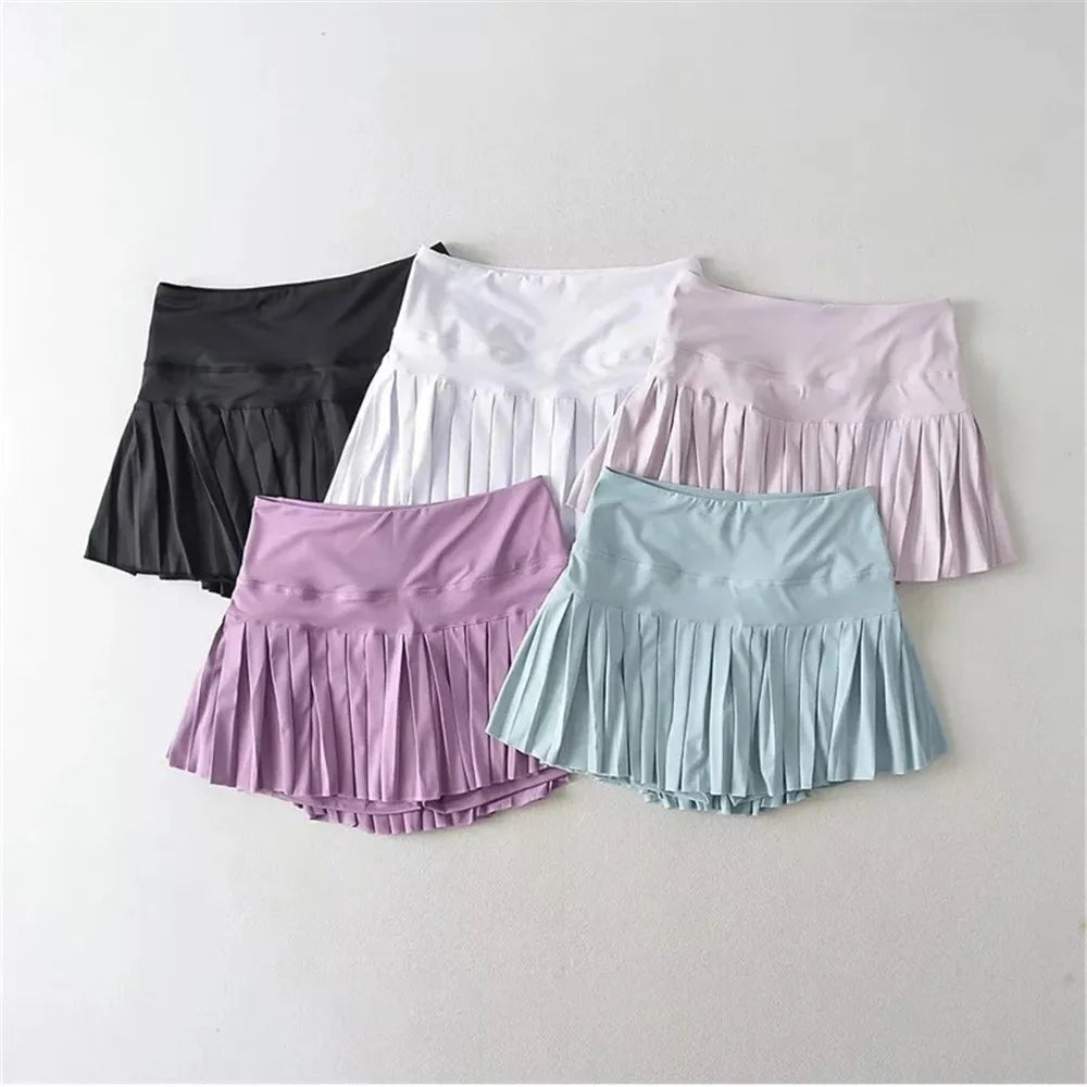 Swing Society High - Waisted Pleated Skort - Fairway Frost S - Club Rehab
