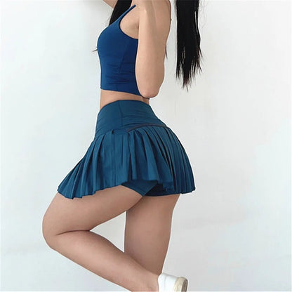Swing Society High - Waisted Pleated Skort - Fairway Frost S - Club Rehab