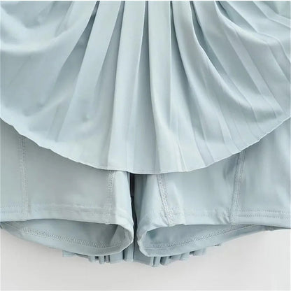 Swing Society High - Waisted Pleated Skort - Fairway Frost S - Club Rehab