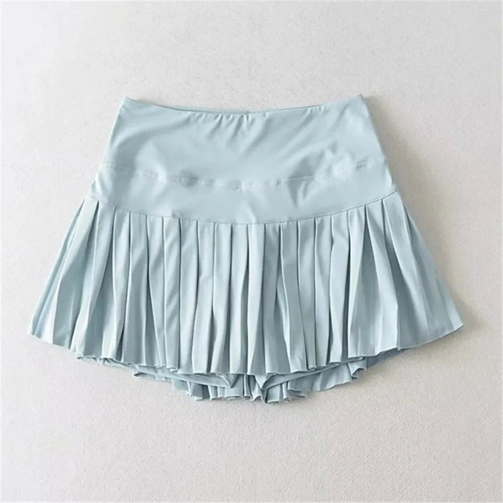 Swing Society High - Waisted Pleated Skort - Fairway Frost S - Club Rehab