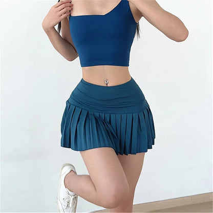 Swing Society High - Waisted Pleated Skort - Fairway Frost S - Club Rehab