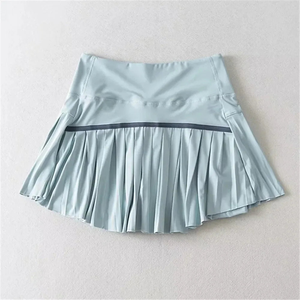 Swing Society High - Waisted Pleated Skort - Fairway Frost S - Club Rehab