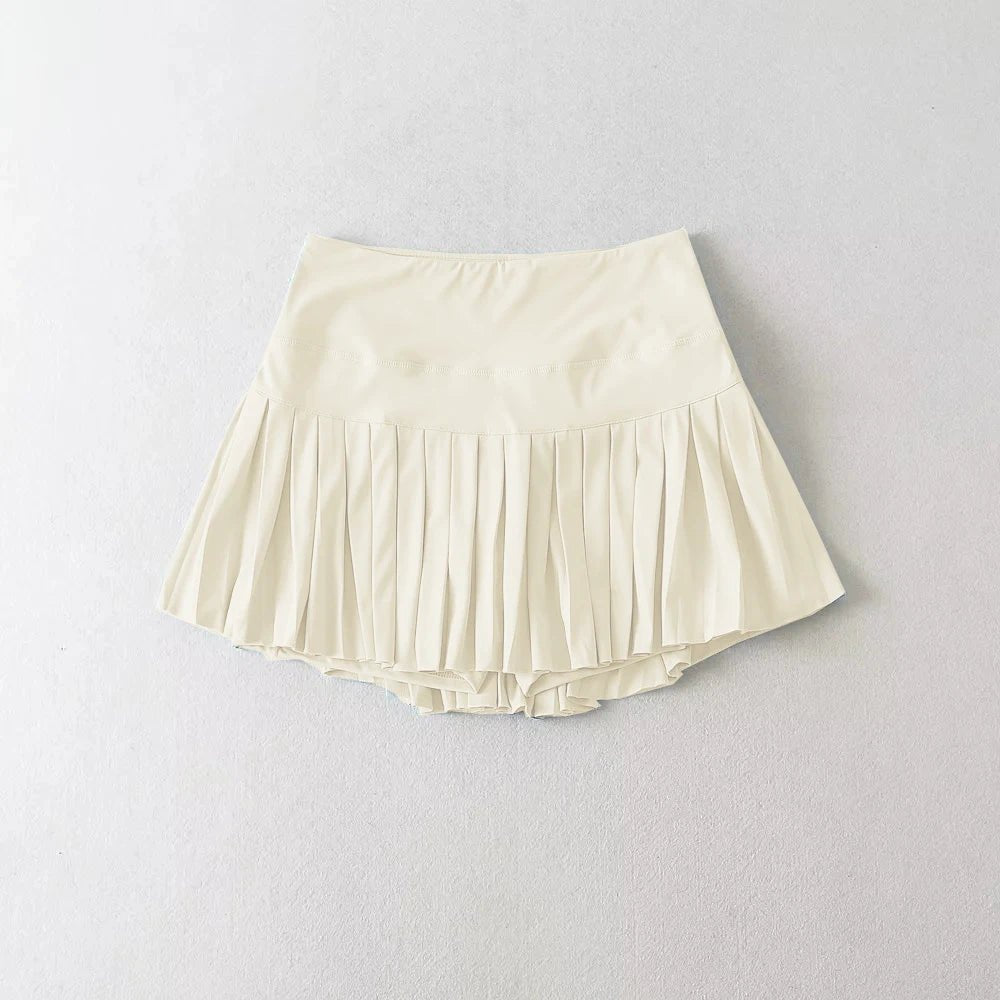 Swing Society High - Waisted Pleated Skort - Golden Par S - Club Rehab
