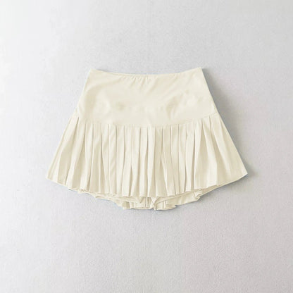 Swing Society High - Waisted Pleated Skort - Golden Par S - Club Rehab
