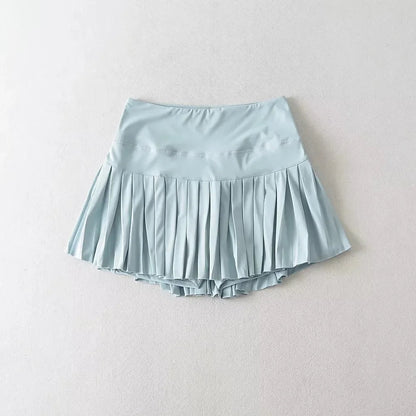 Swing Society High - Waisted Pleated Skort - Tee Box Teal L - Club Rehab