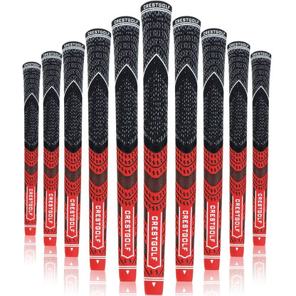 SwingSteady Midsize Golf Grips (10 Grips) - Color Splash Collection - Club Rehab - GripRed45064219427008