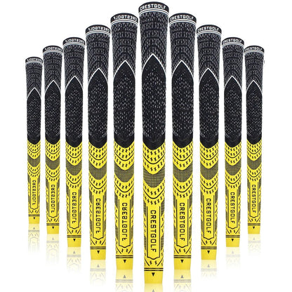 SwingSteady Midsize Golf Grips (10 Grips) - Color Splash Collection - Club Rehab - GripYellow45064219394240
