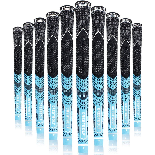 SwingSteady Midsize Golf Grips (10 Grips) - Color Splash Collection - Club Rehab - GripCyan45064219558080