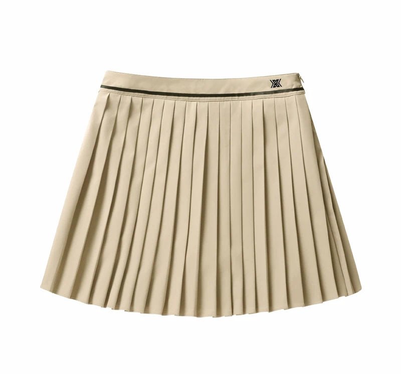 SwingStyle Pleated Golf Skirt – Where Performance Meets Chic - Khaki S - Club Rehab