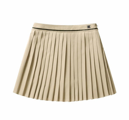 SwingStyle Pleated Golf Skirt – Where Performance Meets Chic - Khaki S - Club Rehab