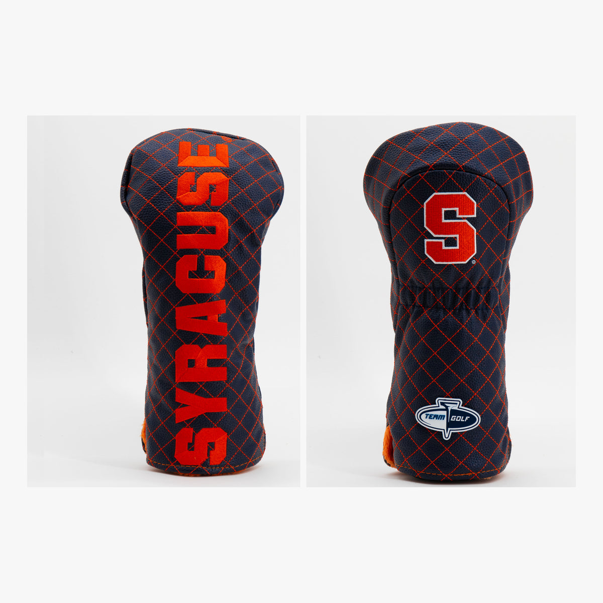 Syracuse Orange Solid Quilted Driver Headcover, front and back views