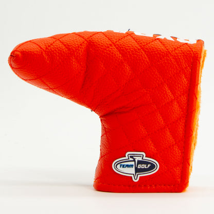 Syracuse Orange Split Quilted Blade Putter Cover, back view