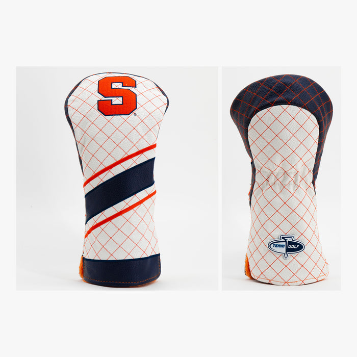 Syracuse Orange Striped Quilted Driver Headcover, front and back views
