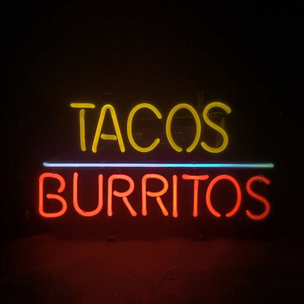 Tacos Burritos Neon Signs - Club Rehab