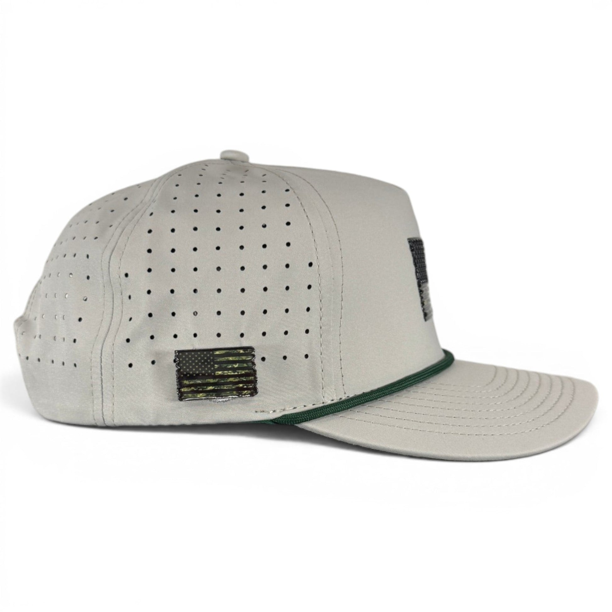 Tactical Golf Hat | Snapback Cap | Built-in Magnetic Ball Marker Holder + Marker Included | Adjustable American Camo - Club Rehab