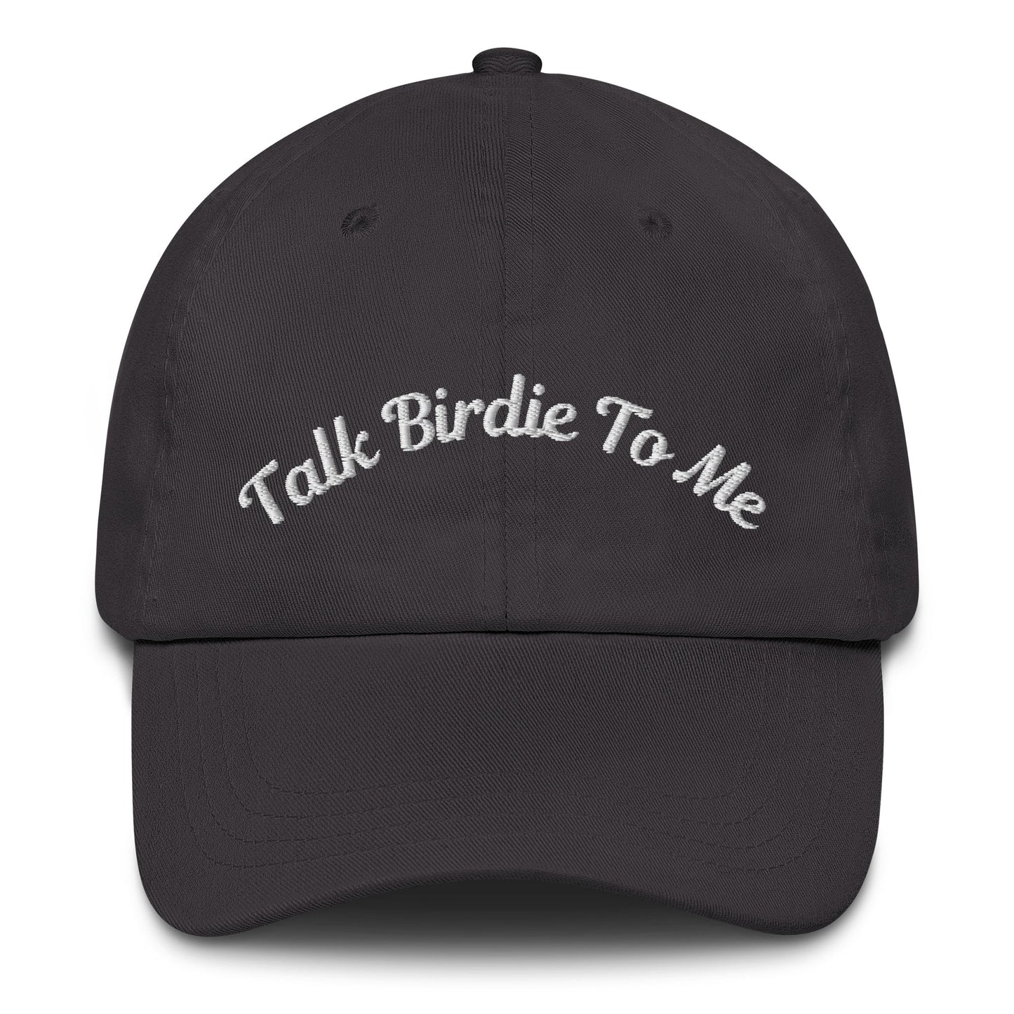 Talk Birdie To Me Embroidered Golf Hat for Women - Dark Grey - Club Rehab
