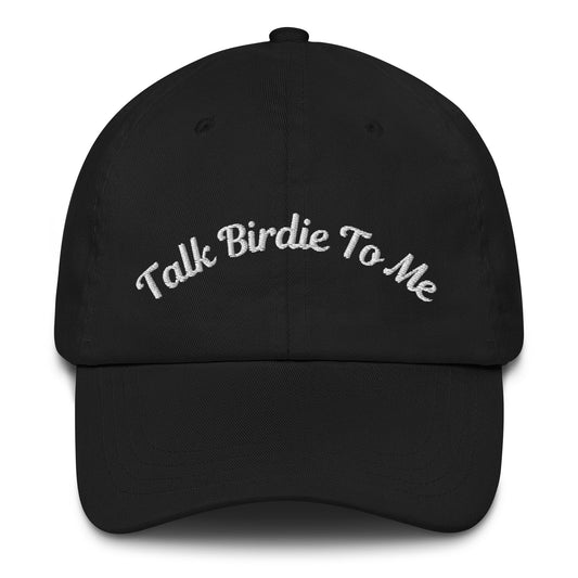 Talk Birdie To Me Embroidered Golf Hat for Women - Black - Club Rehab