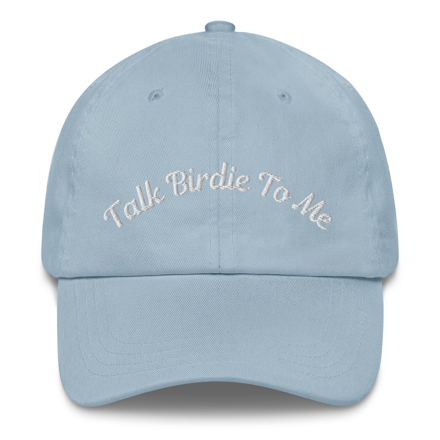 Talk Birdie To Me Embroidered Golf Hat for Women - Light Blue - Club Rehab