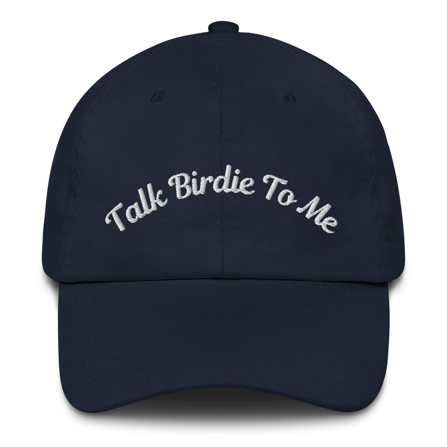 Talk Birdie To Me Embroidered Golf Hat for Women - Navy - Club Rehab