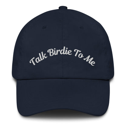 Talk Birdie To Me Embroidered Golf Hat for Women - Navy - Club Rehab
