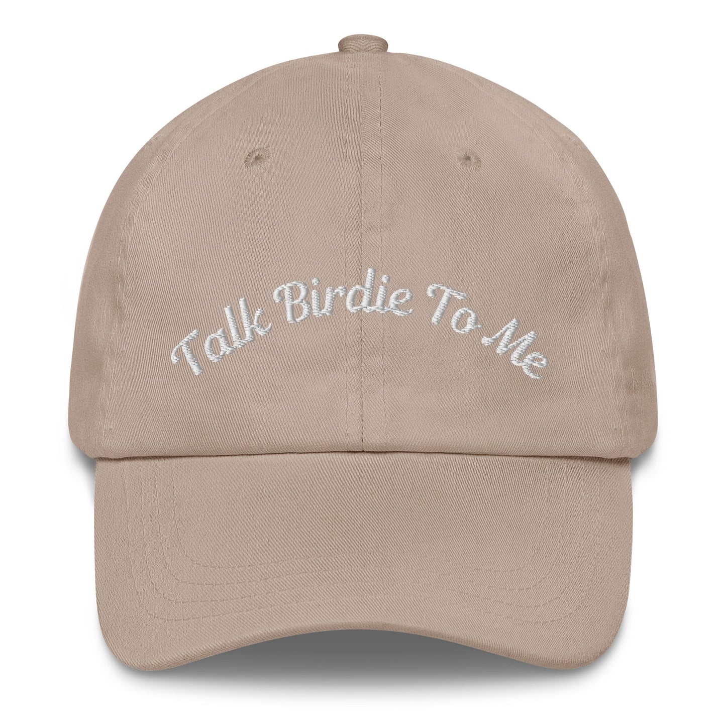 Talk Birdie To Me Embroidered Golf Hat for Women - Stone - Club Rehab