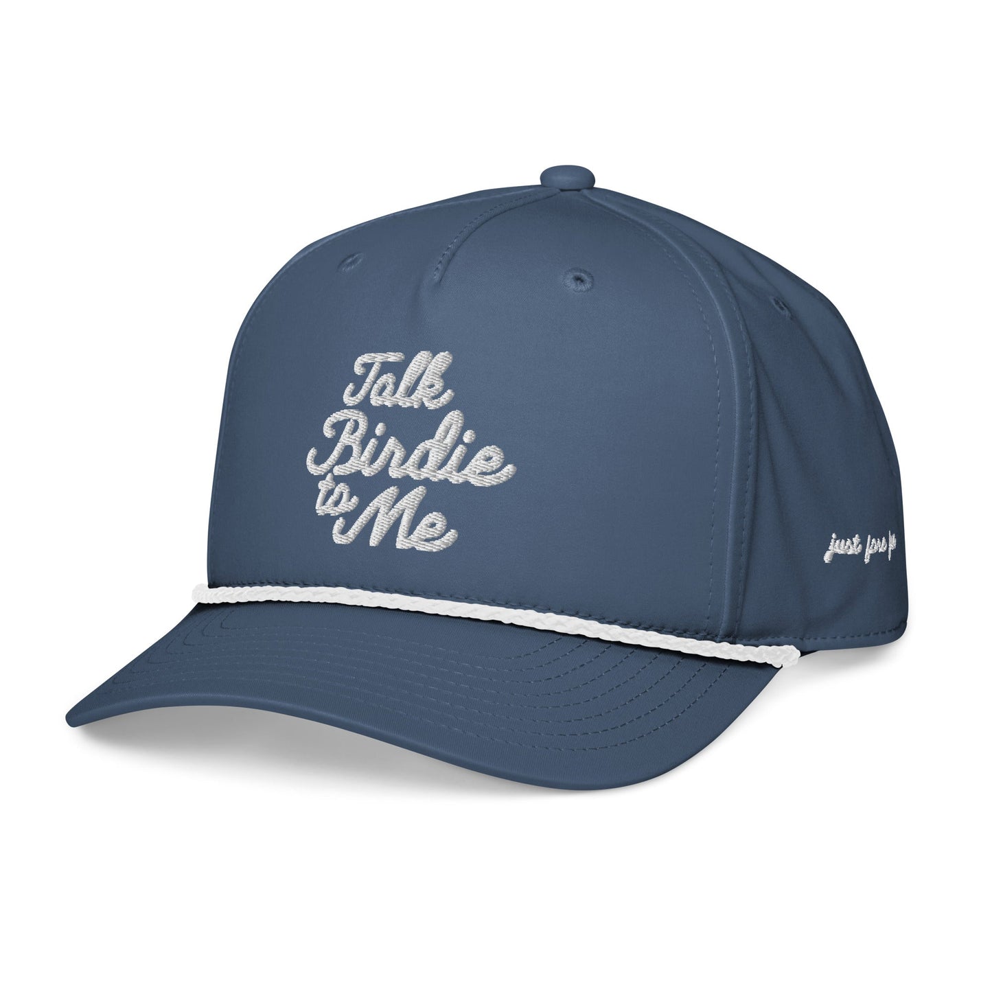 Talk Birdie to Me Embroidered Golf Hat for Women - Black/White - Club Rehab