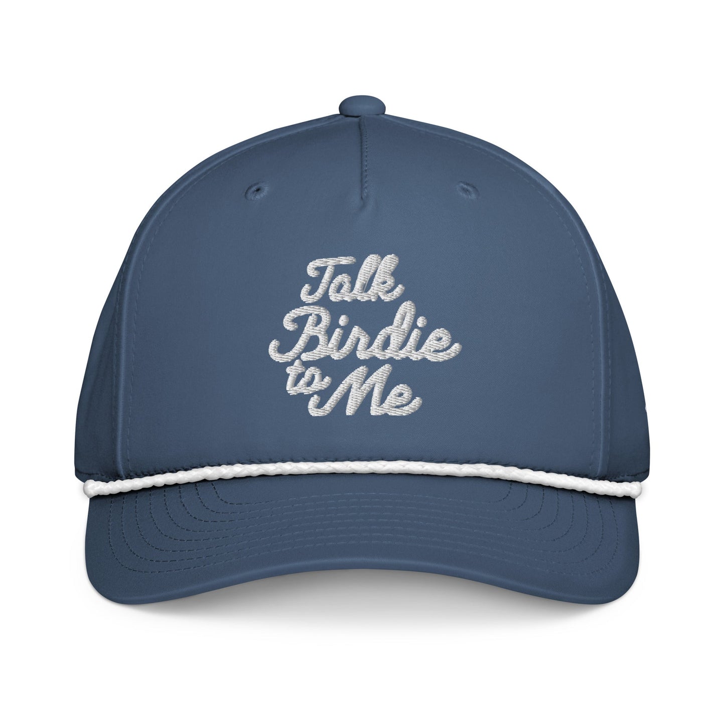 Talk Birdie to Me Embroidered Golf Hat for Women - Light Blue/White - Club Rehab