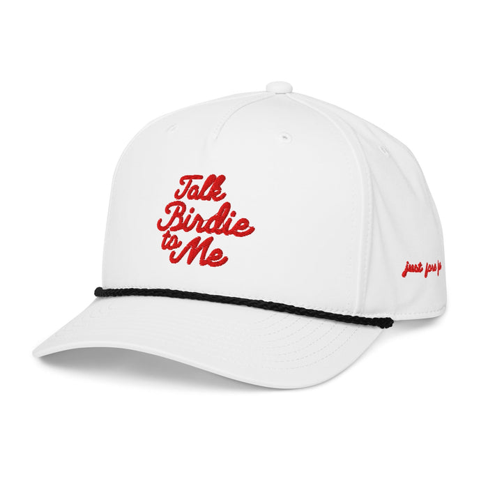 Talk Birdie to Me Embroidered Rope Hat - Light Blue/White - Club Rehab