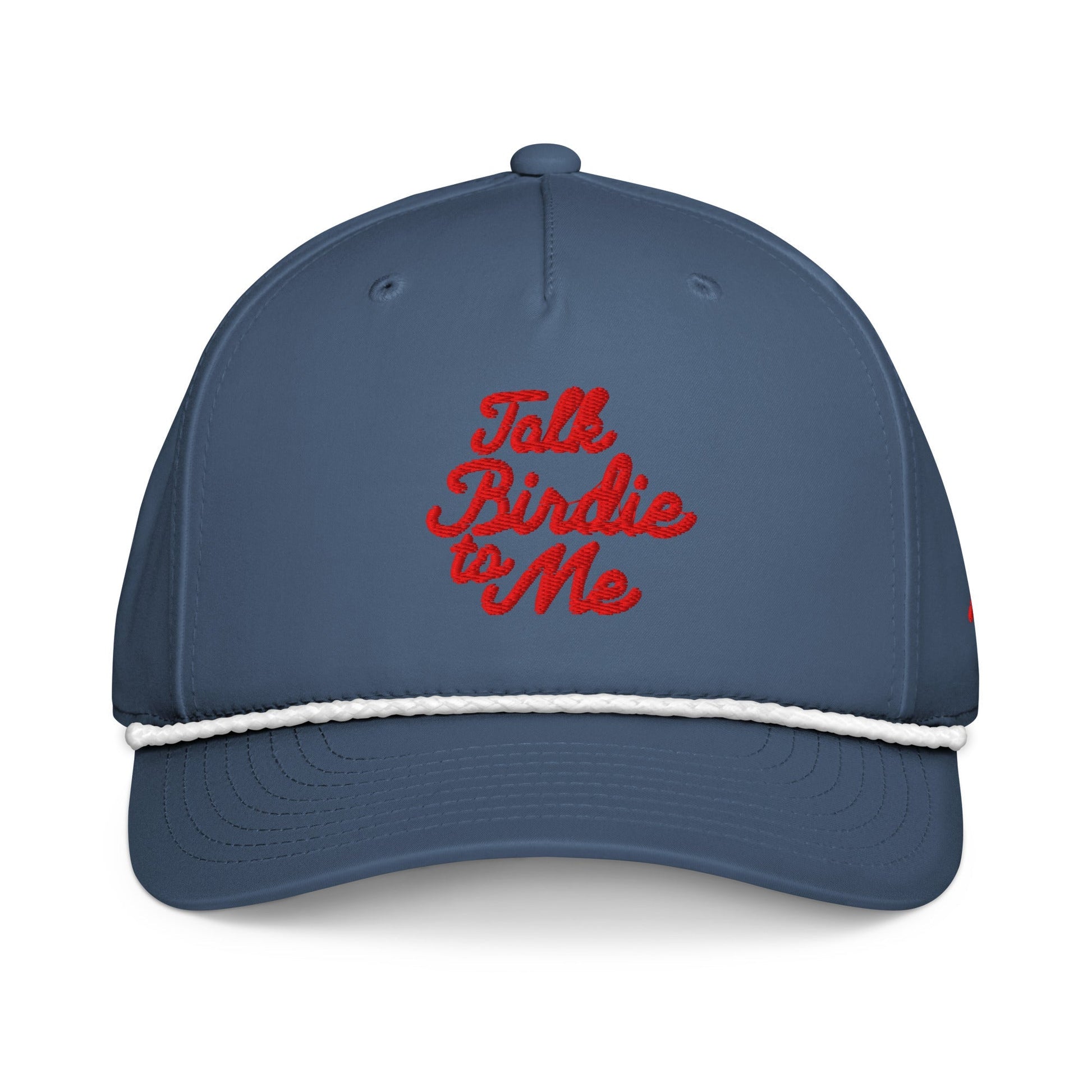 Talk Birdie to Me Embroidered Rope Hat - Light Blue/White - Club Rehab