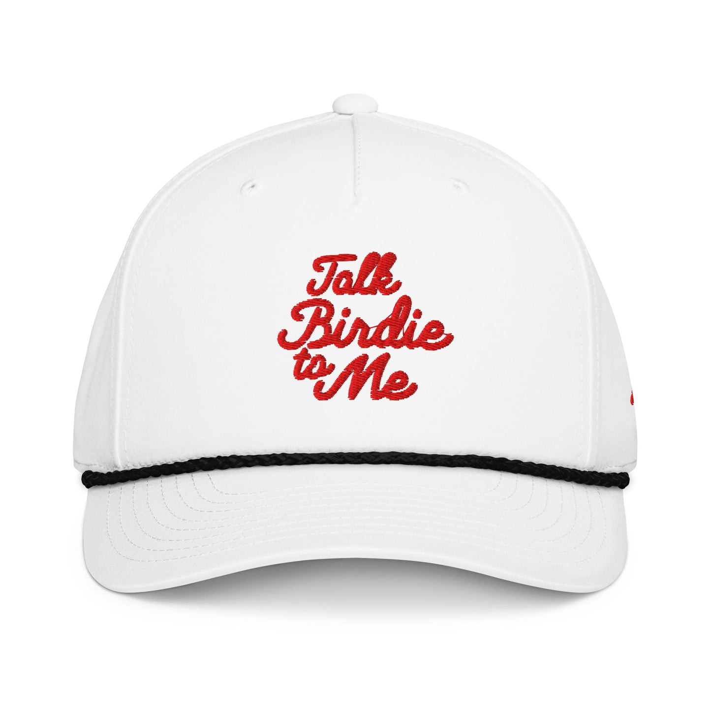 Talk Birdie to Me Embroidered Rope Hat - White/Black - Club Rehab