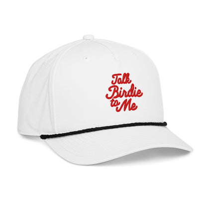 Talk Birdie to Me Embroidered Rope Hat - White/Black - Club Rehab