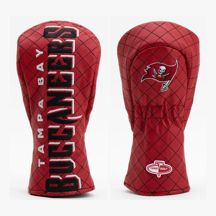 Tampa Bay Buccaneers Solid Quilted Fairway Headcover, front and back views