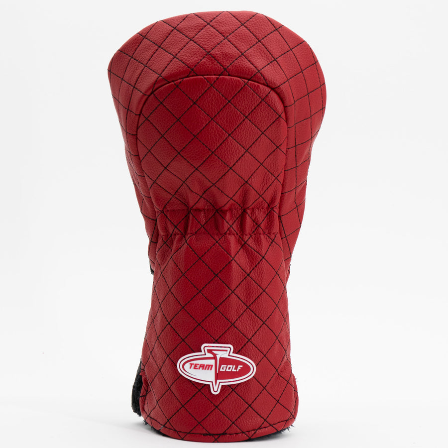Tampa Bay Buccaneers split quilted driver cover, back view