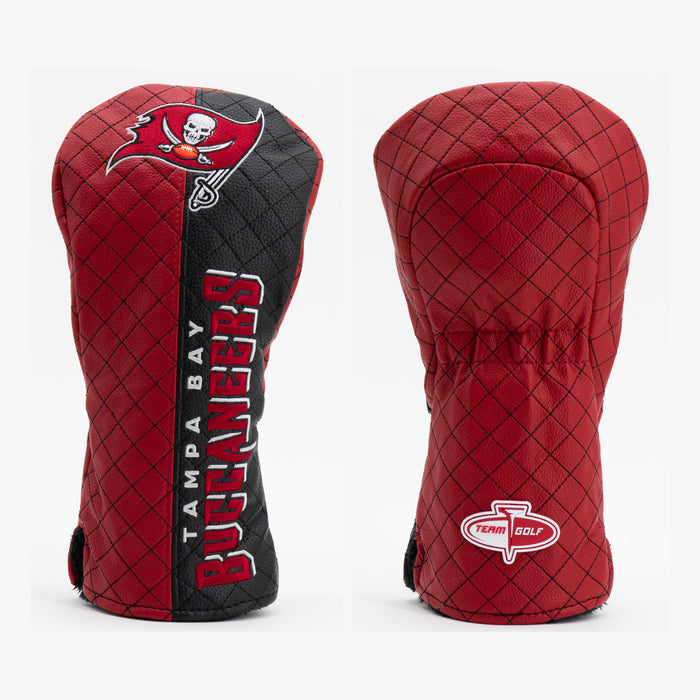 Tampa Bay Buccaneers Split Quilted Driver Headcover, front and back views