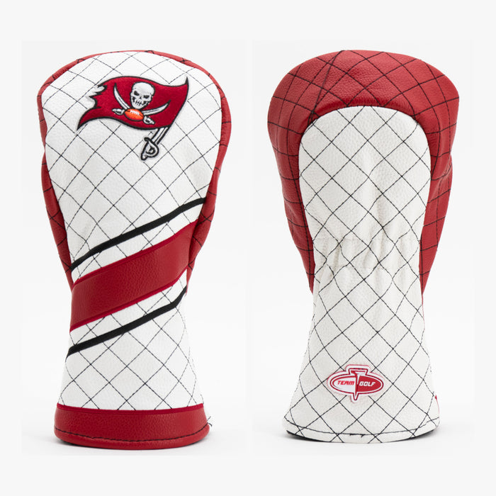 Tampa Bay Buccaneers Striped Quilted Fairway Headcover, front and back views