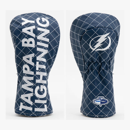 Tampa Bay Lightning Solid Quilted Fairway Headcover, front and back views