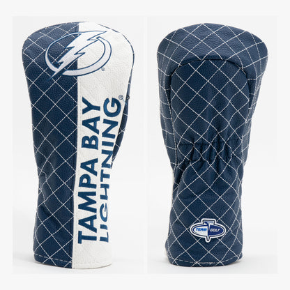 Tampa Bay Lightning Split Quilted Fairway Headcover, front and back views