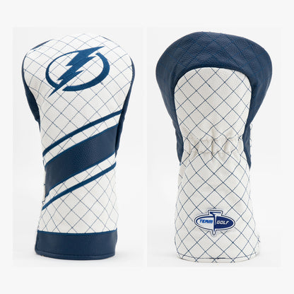 Tampa Bay Lightning Striped Quilted Driver Headcover, front and back views
