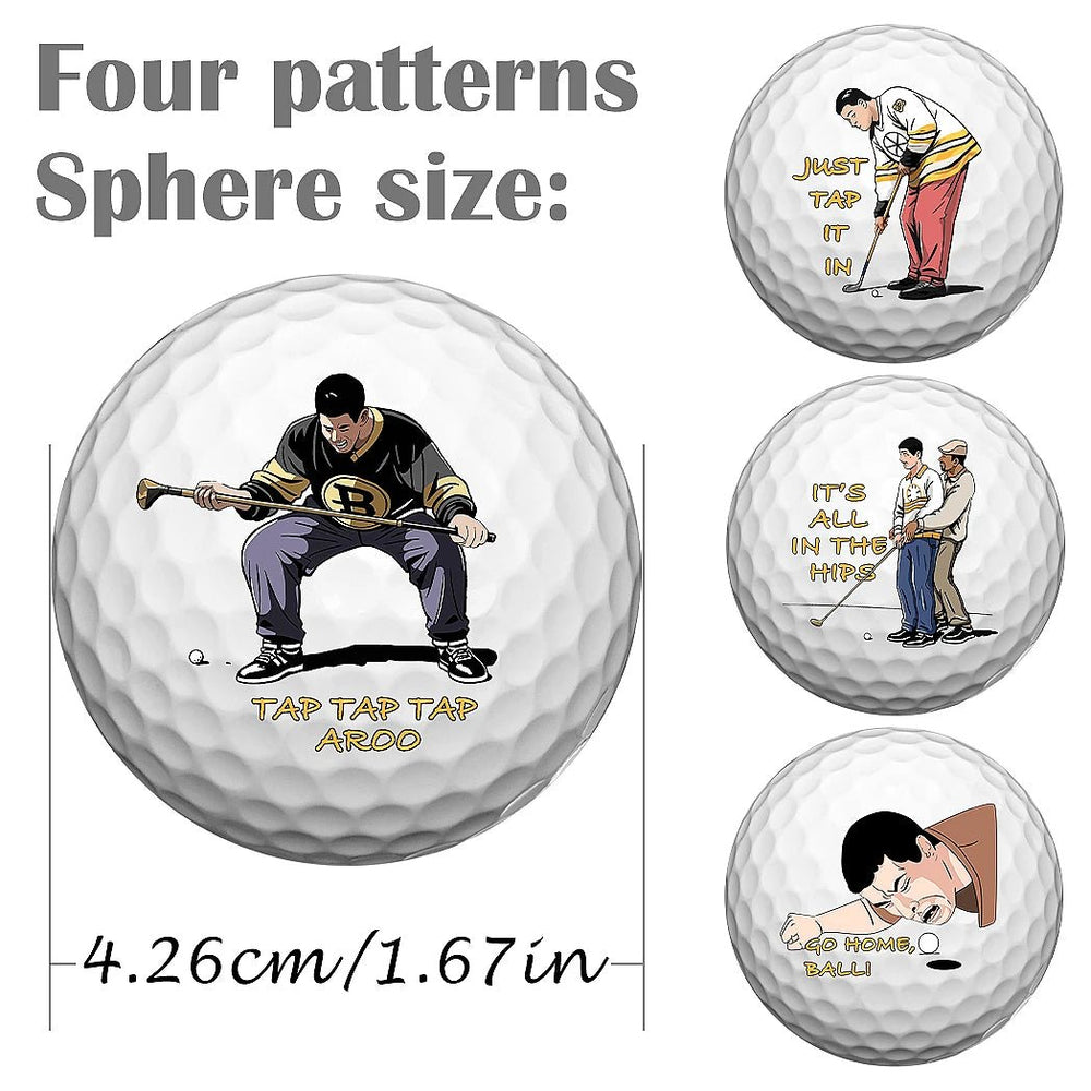 “Tap It In” Funny Golf Ball 4-Pack – Happy-Inspired Gag Gift Set