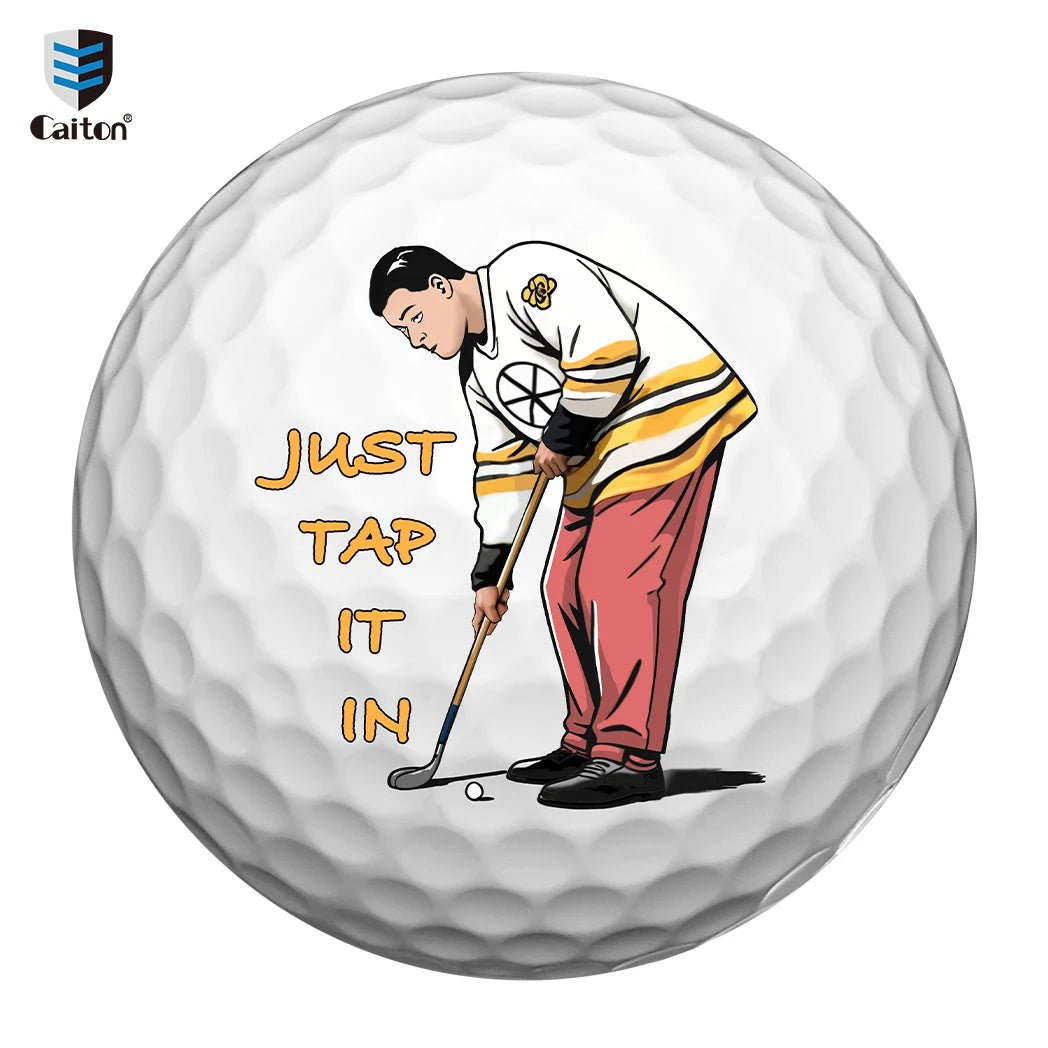 “Tap It In” Funny Golf Ball 4 - Pack – Happy - Inspired Gag Gift Set - Club Rehab