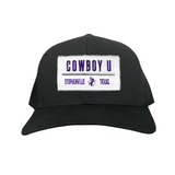 Black Curved Bill Mesh Snapback