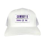 White Curved Bill Mesh Snapback
